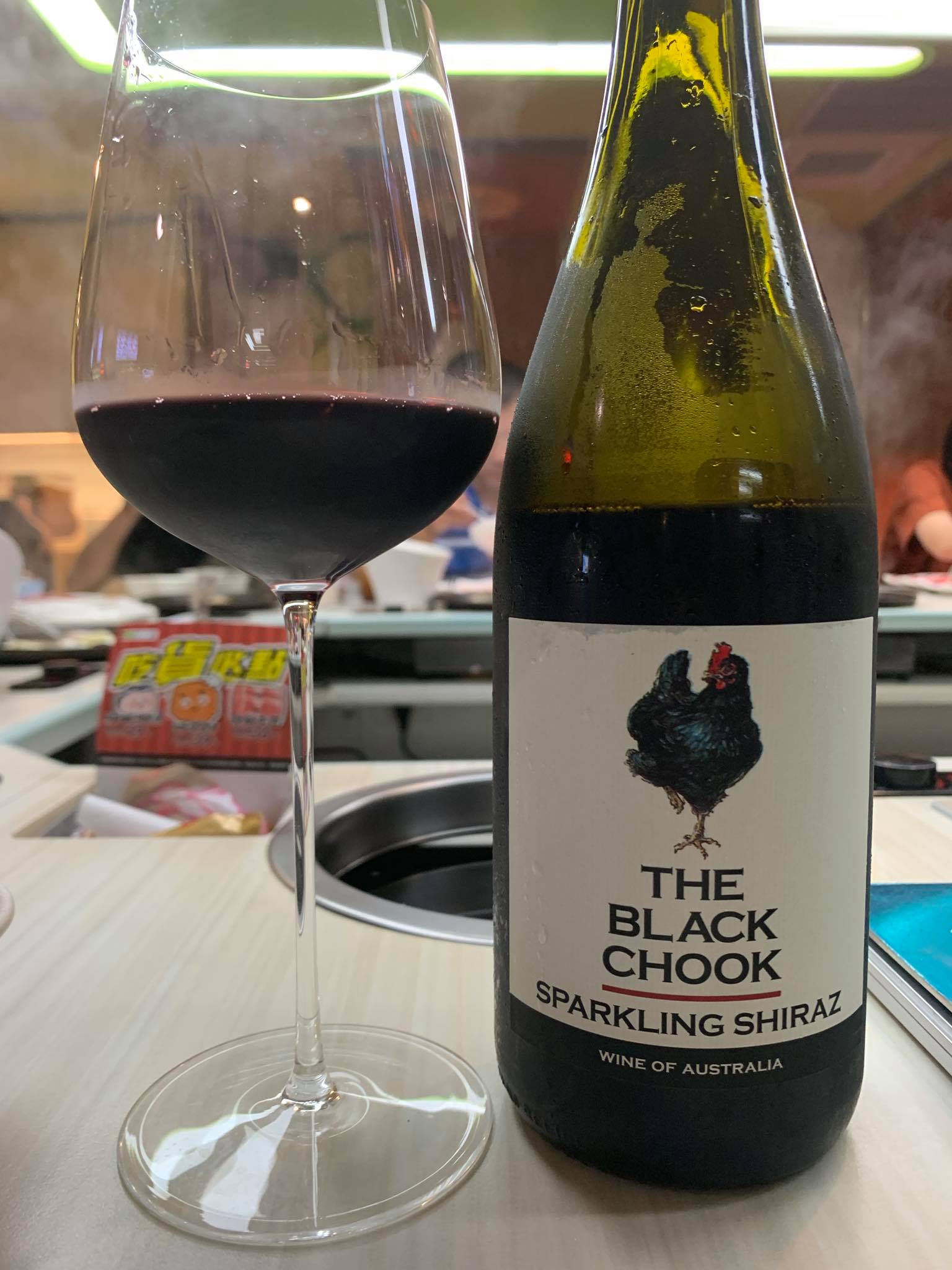 The black Chook sparkling Shiraz