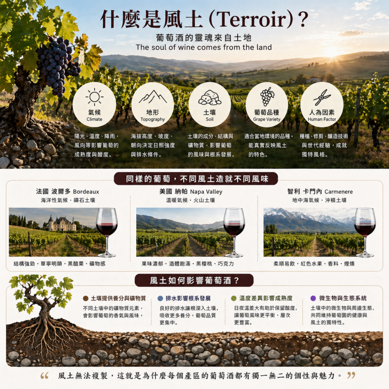什麼是風土（Terroir）？一篇看懂為什麼同樣葡萄味道卻完全不同
